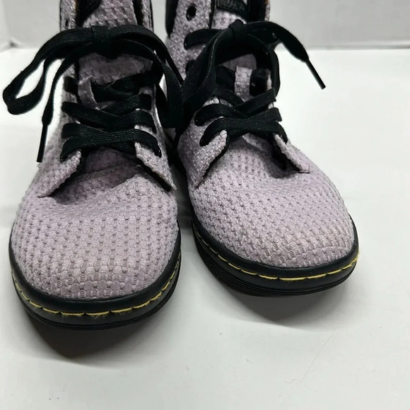 Dr. Martens Maelly Padded Collar Boot Lace Up Shoes Light Purple Waffle Size 5 - Picture 4 of 9
